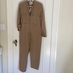 Long sleeve cargo jumpsuit